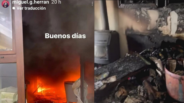 El incendio en la casa de Miguel Herrán