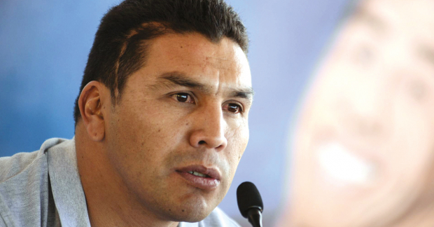 El exfutbolista paraguayo, durante una conferencia de prensa, en Metepec, Estado de México, en noviembre del 2016.