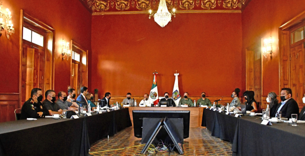Mesa de Seguridad en Palacio de Gobierno de Nuevo León