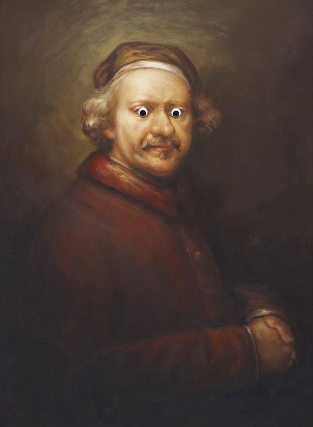 Rembrandt, acrílico sobre tela, detalle, 2009.