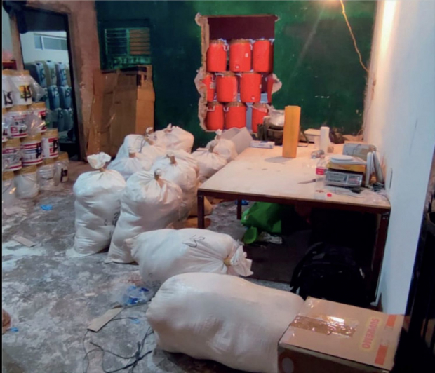 Ejército y GN decomisaron casi 4 mil kilos de metanfetamina sólida y 2,400 en estado líquido, en enero pasado en Culiacán, Sinaloa.