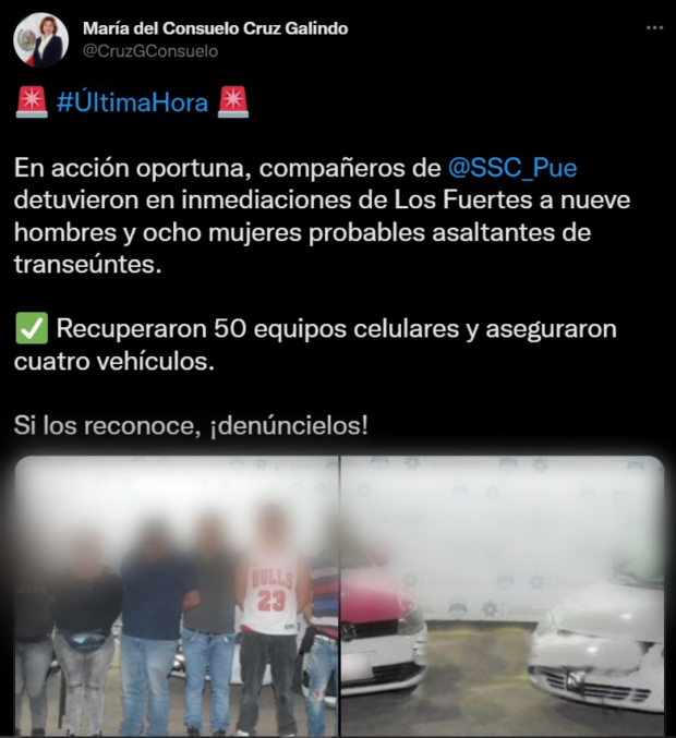 17 personas detenidas en Feria de Puebla, con 50 celulares y cuatro vehículos.