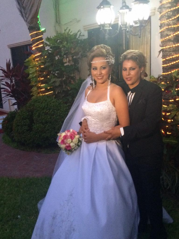 Jessica Castillo y Paola Fernández, el día de su boda en 2015.