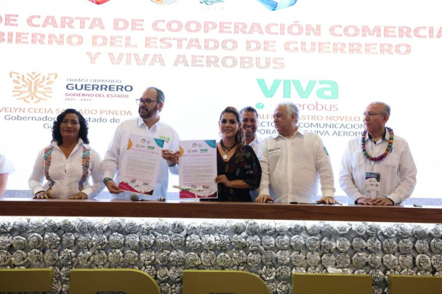 Firma de carta de cooperación comercial entre el Estado de Guerrero y Viva Aerobus