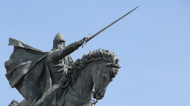 Monumento al Cid Campeador en Burgos, España.