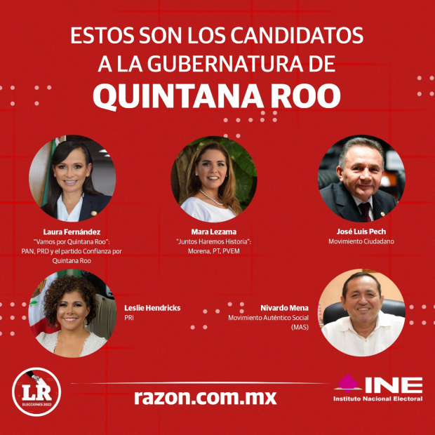 Candidatos a la gubernatura de Quintana Roo.