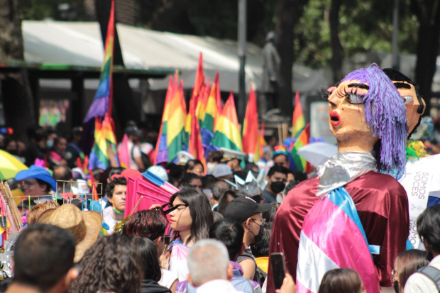 Aspectos de la Marcha LGBT+, que se desarrolló este sábado en la CDMX