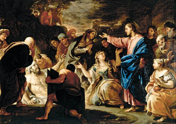 El lienzo Resurrección de Lázaro, de Luca Giordano.