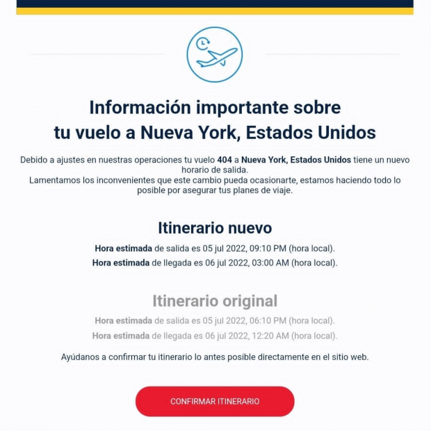 información de Aeroméxico.