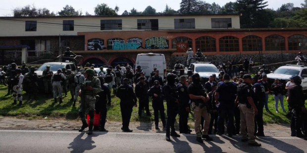 El operativo en Topilejo que resultó en 14 detenidos, el martes pasado.