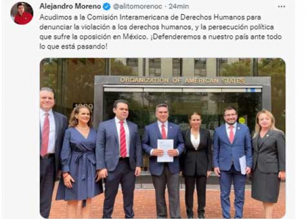 "Alito" Moreno denuncia persecusión política contra la oposición en México