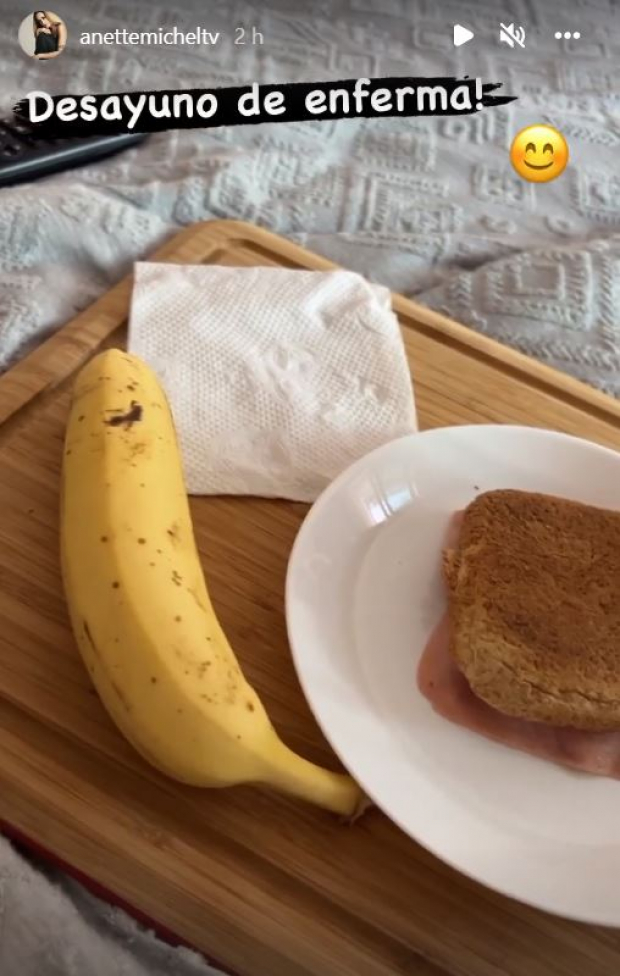 Desayuno de Anette Michel tras estar hospitalizada