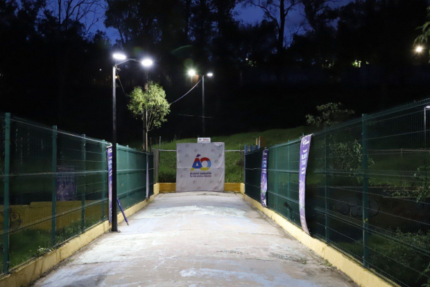 Fotografía de parte del tercer camino seguro inaugurado en Álvaro Obregón.