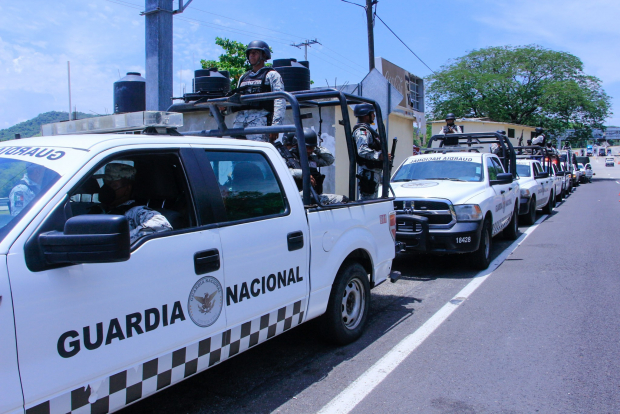 Elementos de la Guardia Nacional arriban al puerto de Acapulco, Guerrero, para reforzar la vigilancia ante el aumento de los índices delictivos, el pasado 6 de julio del 2022.