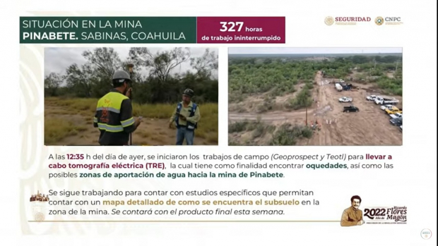 Situación en mina "El Pinabete"; labores de rescate suman 327 horas.