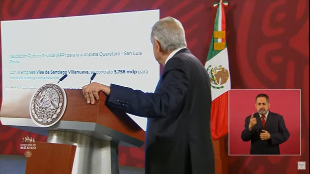 Andrés Manuel López Obrador en Palacio Nacional este miércoles.