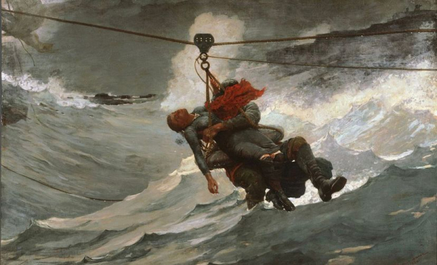 The Life Line, del pintor Winslow Homer
