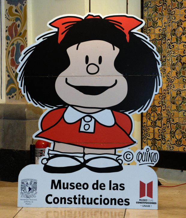 Mafalda llega el Museo de las Constituciones.