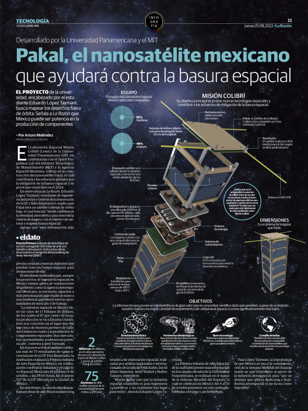 Arman nanosatélite mexicano para rastrear basura espacial