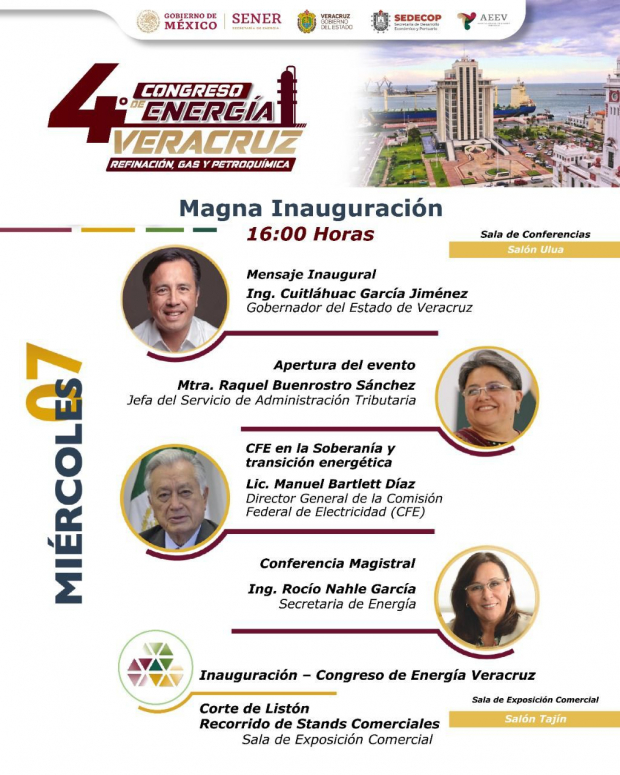 Cartel del evento en Veracruz.