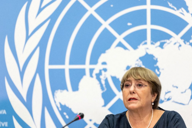 Michelle Bachelet, jefa saliente de derechos humanos de la ONU.