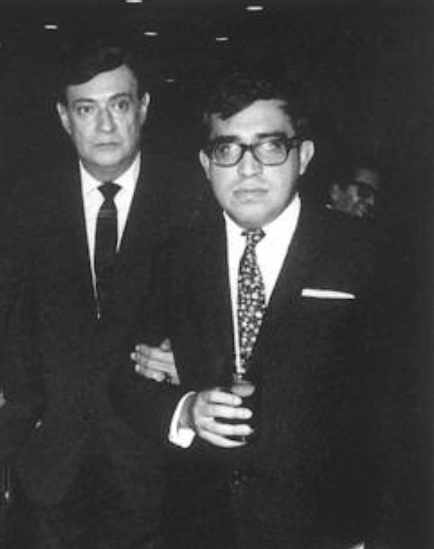 Salvador Novo y Carlos Monsiváis (1938-2010), en los años sesenta.