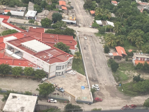 Afectaciones del Hospital Comunitario de Maruata, en Michoacán, por el sismo de este lunes.