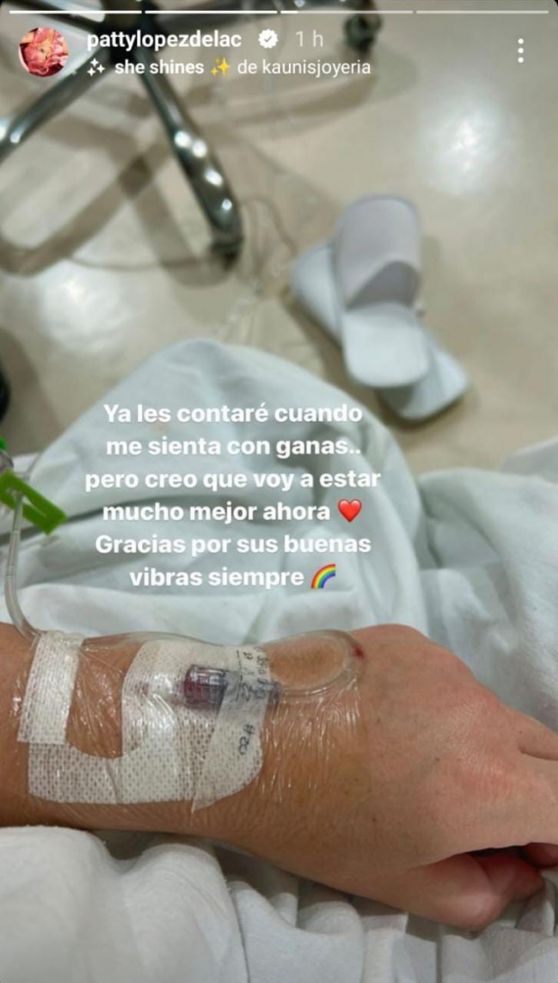 Patty López de la CErda en el hospital
