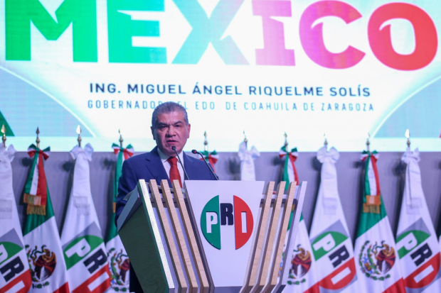 El gobernador de Coahuila durante su intervención desde la sede nacional del PRI