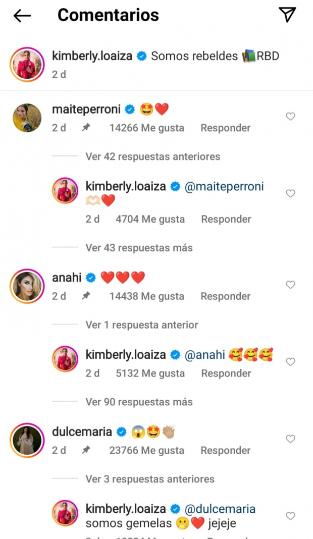 Anahí, Dulce María y Maite Perroni responden a disfraces de Kimberly Loaiza y Lele Pons