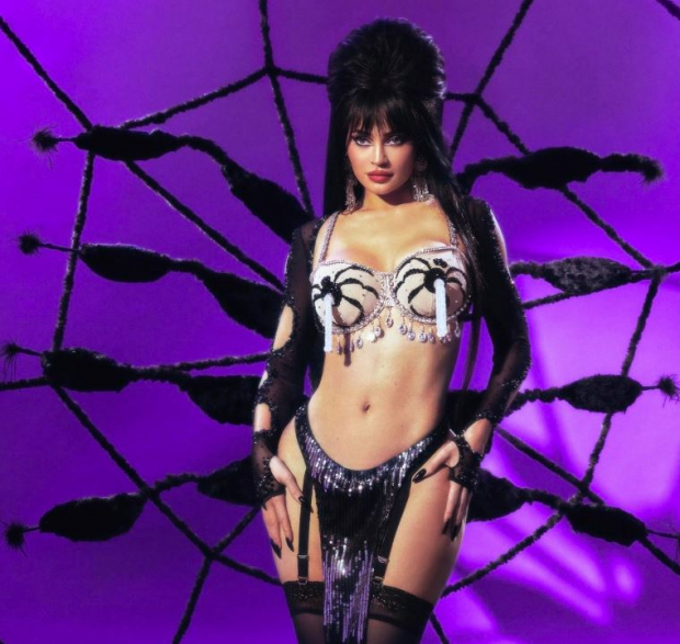 Kylie Jenner se visitó de Elvira en Halloween