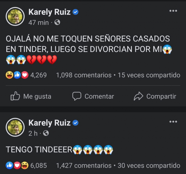 Karely Ruiz está en Tinder