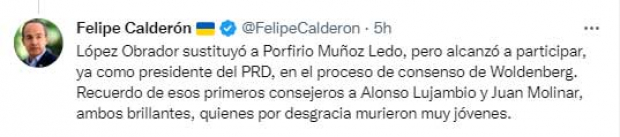 Felipe Calderón en Twitter