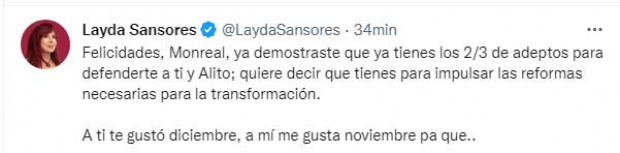 El mensaje de la gobernadora de Campeche en Twitter