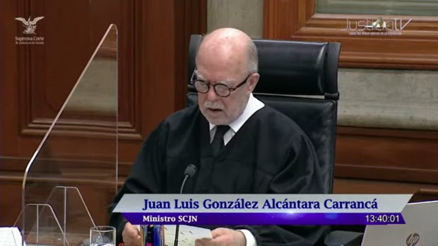 El ministro Juan Luis González Alcántara Carrancá.