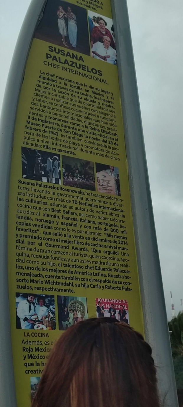 Esto es lo que dice la placa de Susana Palazuelos en Acapulco
