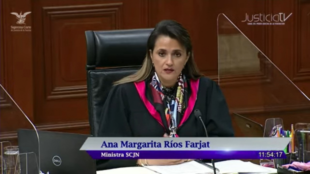 La ministra Ana Margarita Ríos Farjat