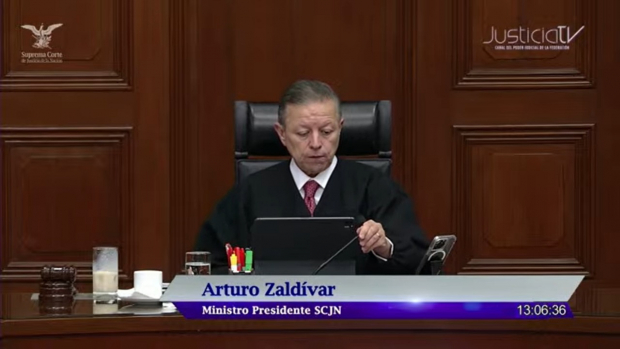 El Presidente de la Corte Arturo Zaldívar.