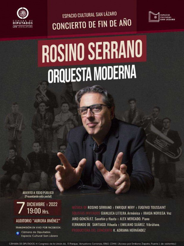 El Concierto de Fin de Año a cargo de la Orquesta Moderna dirigida por Rosino Serrano
