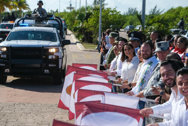 La gobernadora Mara Lezama dio el banderazo de salida del Plan de Seguridad.