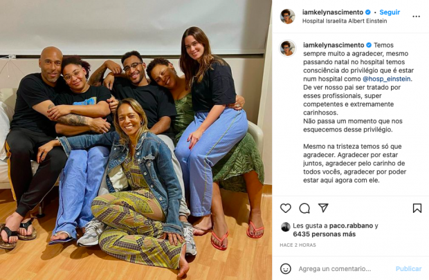 Kely Nascimento, hija de Pelé, compartió una foto en sus redes sociales.