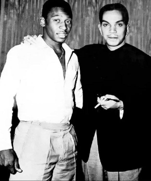 Pelé y Cantinflas en 1959.