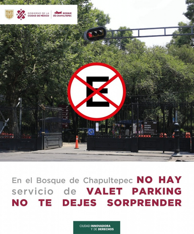 Bosque de Chapultepec pide no caer en estafas con falsos valet parking.