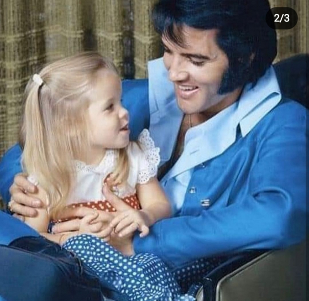 Lisa Marie Presley y su papá Elvis Presley
