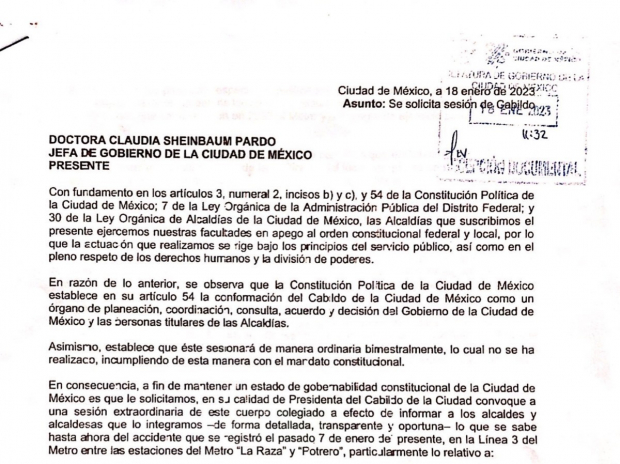 Demandan alcaldes sesión extraordinaria del Cabildo por accidente en Línea 3