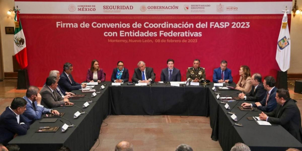 La firma se realizó en el marco del Convenio de Coordinación del Sistema Nacional de Seguridad Pública.