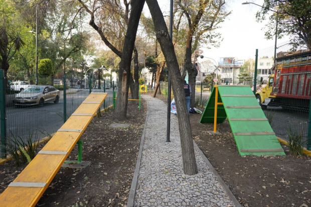 Así luce el parque "pet friendly" en la alcaldía Miguel Hidalgo.