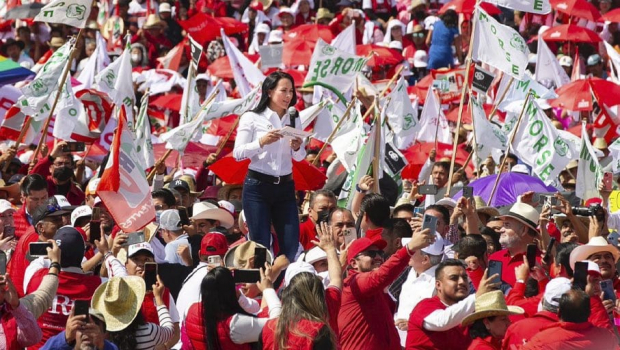 Rinde protesta Alejandra Del Moral como precandidata electa del Partido Revolucionario Institucional para contender por la gubernatura del Estado de México.