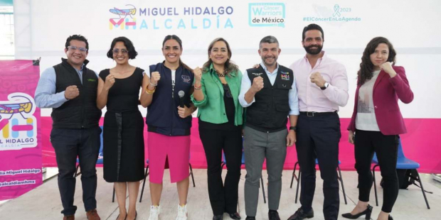 La alcaldía Miguel Hidalgo, la fundación COI y la asociación civil Cáncer Warriors de México donaron 100 mastografías para la detección temprana del cáncer de mama.