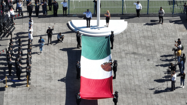 En el municipio celebraron el Día de la Bandera.